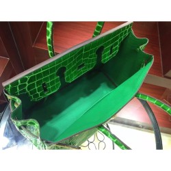 Replica Borse Hermes Birkin 30cm 35CM in pelle di coccodrillo di bambù Borse Hermes Birkin 30cm 35CM in pelle di coccodrillo di bambù imitazioni perfette