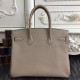 Borse Hermes Birkin 30cm 35CM in pelle grigio Clemence imitazioni perfette