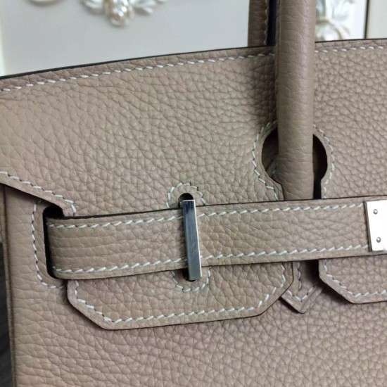 Borse Hermes Birkin 30cm 35CM in pelle grigio Clemence imitazioni perfette