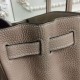 Borse Hermes Birkin 30cm 35CM in pelle grigio Clemence imitazioni perfette