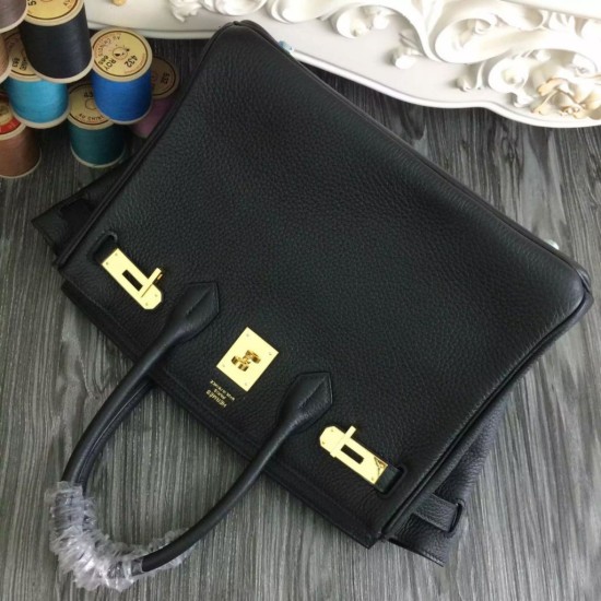 Replica Borse Hermes Birkin 30cm 35CM in pelle nera Borse Hermes Birkin 30cm 35CM in pelle nera imitazioni perfette