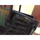 Borse Hermes Birkin 30cm 35CM in pelle nera di coccodrillo imitazioni perfette