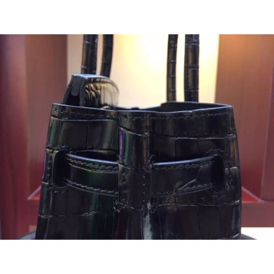 Borse Hermes Birkin 30cm 35CM in pelle nera di coccodrillo imitazioni perfette
