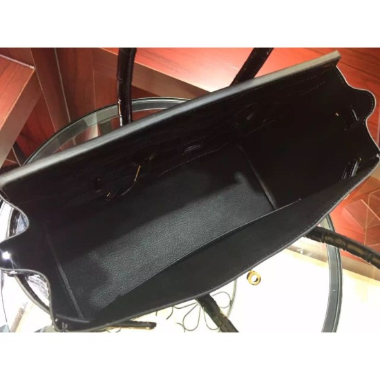 Borse Hermes Birkin 30cm 35CM in pelle nera di coccodrillo imitazioni perfette