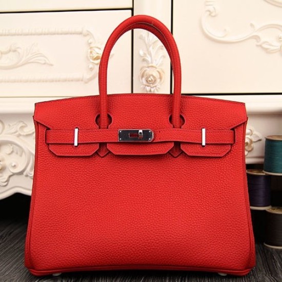 Replica Borse Hermes Birkin 30cm 35CM in pelle rossa Clemence Borse Hermes Birkin 30cm 35CM in pelle rossa Clemence imitazioni perfette