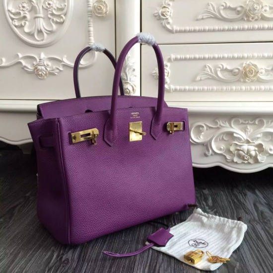 Replica Borse Hermes Birkin 30cm 35CM in pelle viola Clemence Borse Hermes Birkin 30cm 35CM in pelle viola Clemence imitazioni perfette