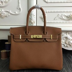 Borse Hermes Birkin 30cm 35CM pelle marrone Clemence imitazioni perfette