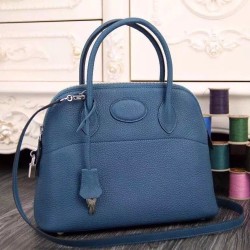 Replica Alta Qualità Borse Hermes Bolide Tote  In Cuoio Blu