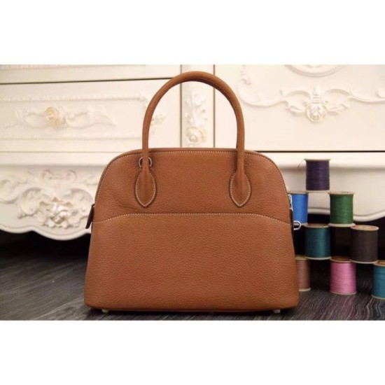 Riproduzione Fedele Borse Hermes Bolide Tote In Pelle Marrone imitazioni Replica Alta Qualità Borse Hermes Bolide Tote In Pelle Marrone