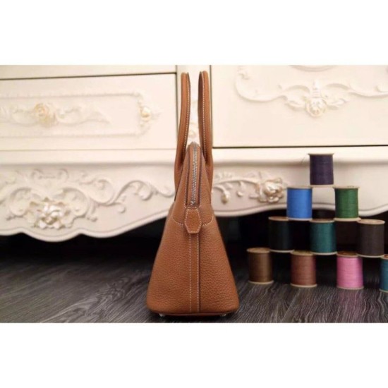 Riproduzione Fedele Borse Hermes Bolide Tote In Pelle Marrone imitazioni Replica Alta Qualità Borse Hermes Bolide Tote In Pelle Marrone