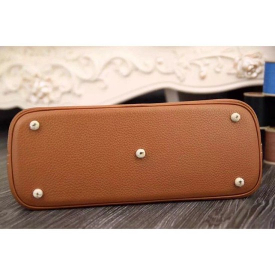 Riproduzione Fedele Borse Hermes Bolide Tote In Pelle Marrone imitazioni Replica Alta Qualità Borse Hermes Bolide Tote In Pelle Marrone