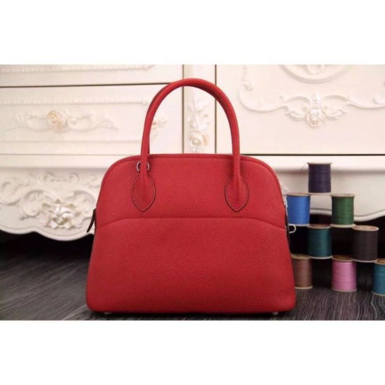 Riproduzione Fedele Hermes Bolide Borse Tote In Cuoio Rosso imitazioni Replica Alta Qualità Hermes Bolide Borse Tote In Cuoio Rosso