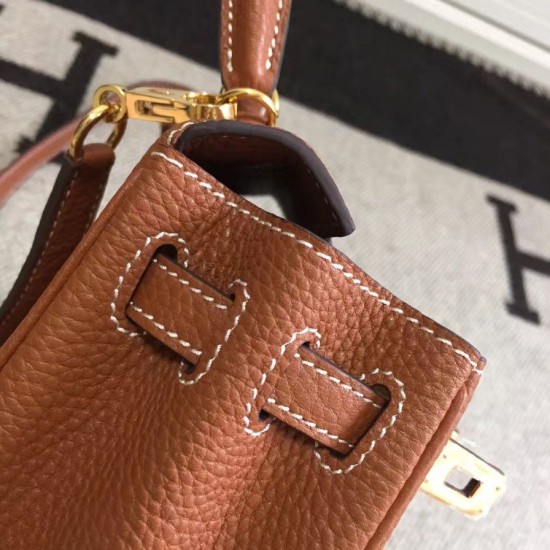 Riproduzione Fedele Borse Hermes Kelly 25cm in pelle marrone Clemence imitazioni Replica Alta Qualità Borse Hermes Kelly 25cm in pelle marrone Clemence