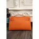 Replica Borse Hermes Kelly Pochette in pelle arancione Epsom Imitazioni Replica perfette Borse Hermes Kelly Pochette in pelle arancione Epsom
