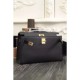 Replica Borse Hermes Kelly Pochette in pelle nera Epsom Imitazioni Replica perfette Borse Hermes Kelly Pochette in pelle nera Epsom
