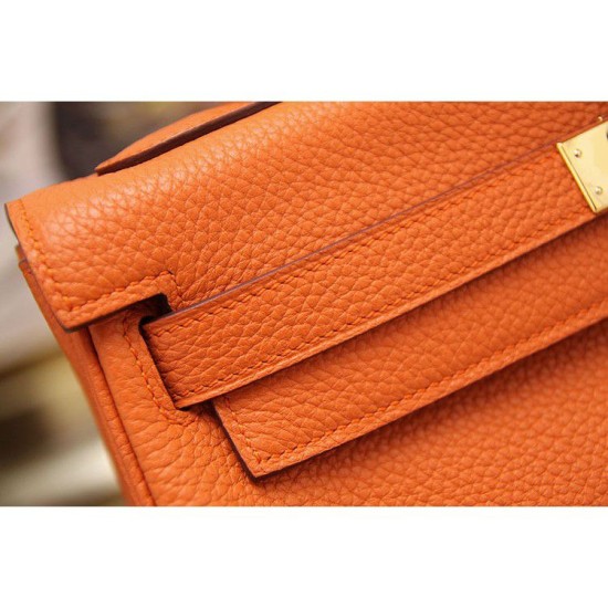 Replica Borsa Kelly Hermes 28cm 32cm arancione Pelle Clemence Borsa Kelly Hermes 28cm 32cm arancione Pelle Clemence imitazioni perfette