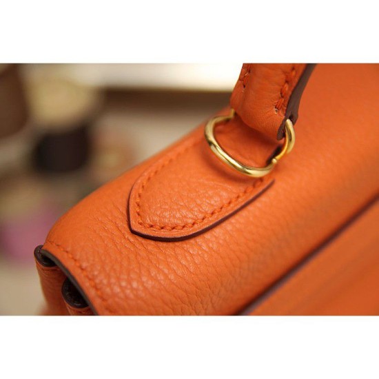 Replica Borsa Kelly Hermes 28cm 32cm arancione Pelle Clemence Borsa Kelly Hermes 28cm 32cm arancione Pelle Clemence imitazioni perfette