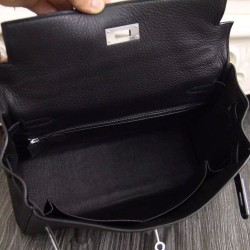 Replica Borsa Kelly Hermes 28cm 32cm Nero Pelle Clemence Borsa Kelly Hermes 28cm 32cm Nero Pelle Clemence imitazioni perfette