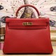 Replica Borsa Kelly Hermes 28cm 32cm Rosso Pelle Clemence Borsa Kelly Hermes 28cm 32cm Rosso Pelle Clemence imitazioni perfette