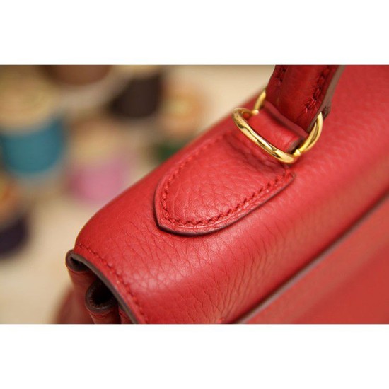 Replica Borsa Kelly Hermes 28cm 32cm Rosso Pelle Clemence Borsa Kelly Hermes 28cm 32cm Rosso Pelle Clemence imitazioni perfette