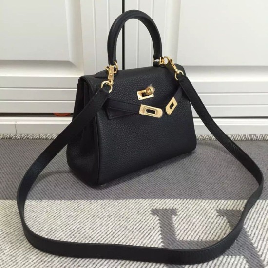 Replica Borse Hermes Kelly 25CM Nero Clemence Pelle Borse Hermes Kelly 25CM Nero Clemence Pelle imitazioni perfette