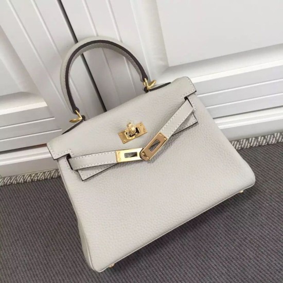Replica Hermes Kelly 20 CM Borsa Ivory Clemence Pelle Hermes Kelly 20 CM Borsa Ivory Clemence Pelle imitazioni perfette