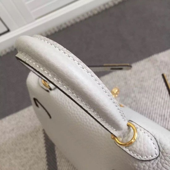 Replica Hermes Kelly 20 CM Borsa Ivory Clemence Pelle Hermes Kelly 20 CM Borsa Ivory Clemence Pelle imitazioni perfette