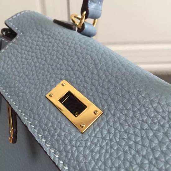 Replica Hermes Kelly 25CM Borsa Blu Lake Clemence Pelle Hermes Kelly 25CM Borsa Blu Lake Clemence Pelle imitazioni perfette