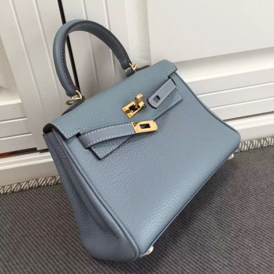 Replica Hermes Kelly 25CM Borsa Blu Lake Clemence Pelle Hermes Kelly 25CM Borsa Blu Lake Clemence Pelle imitazioni perfette