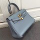 Replica Hermes Kelly 25CM Borsa Blu Lake Clemence Pelle Hermes Kelly 25CM Borsa Blu Lake Clemence Pelle imitazioni perfette