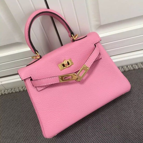 Replica Hermes Kelly 25CM Borsa rosa Clemence Pelle Hermes Kelly 25CM Borsa rosa Clemence Pelle imitazioni perfette