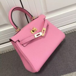 Replica Hermes Kelly 25CM Borsa rosa Clemence Pelle Hermes Kelly 25CM Borsa rosa Clemence Pelle imitazioni perfette