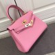 Replica Hermes Kelly 25CM Borsa rosa Clemence Pelle Hermes Kelly 25CM Borsa rosa Clemence Pelle imitazioni perfette