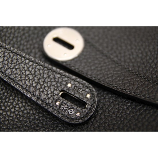 Riproduzione Fedele Hermes Lindy 26cm 30cm 34cm Borsa in pelle nera imitazioni Replica Alta Qualità Hermes Lindy 26cm 30cm 34cm Borsa in pelle nera