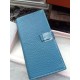 Replica perfette Hermes Bearn Portafoglio In Blue Jean pelle