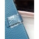 Replica perfette Hermes Bearn Portafoglio In Blue Jean pelle