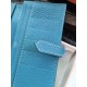 Replica perfette Hermes Bearn Portafoglio In Blue Jean pelle