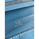 Replica perfette Hermes Bearn Portafoglio In Blue Jean pelle