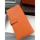 Replica perfette Hermes Bearn Portafoglio in pelle arancione