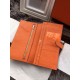Replica perfette Hermes Bearn Portafoglio in pelle arancione