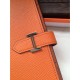 Replica Hermes Bearn Portafoglio in pelle arancione Epsom Imitazioni Replica perfette Hermes Bearn Portafoglio in pelle arancione Epsom