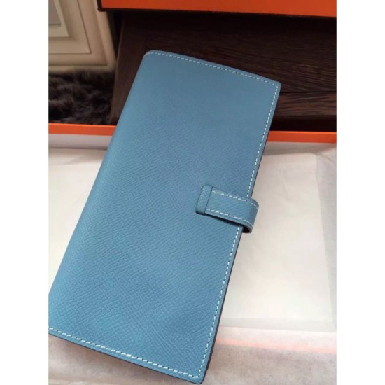 Replica Borsa Hermes Bearn Portafoglio in pelle blu Jean Epsom Imitazioni Replica Perfette BorsaHermes Bearn Portafoglio in pelle blu Jean Epsom