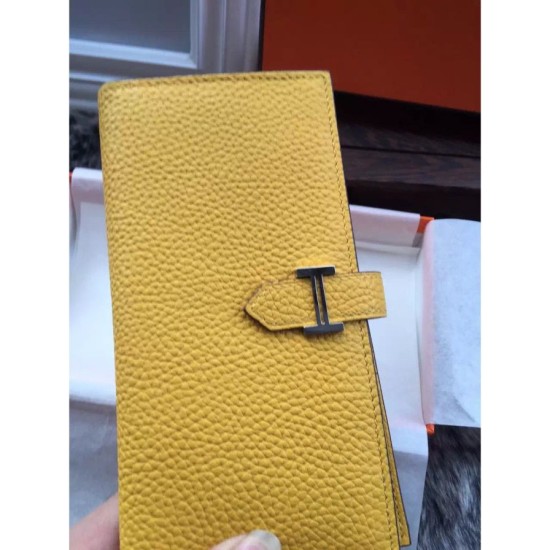 Replica Borsa Hermes Bearn Portafoglio in pelle gialla Imitazioni Replica Perfette BorsaHermes Bearn Portafoglio in pelle gialla