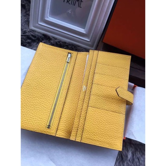 Replica Borsa Hermes Bearn Portafoglio in pelle gialla Imitazioni Replica Perfette BorsaHermes Bearn Portafoglio in pelle gialla