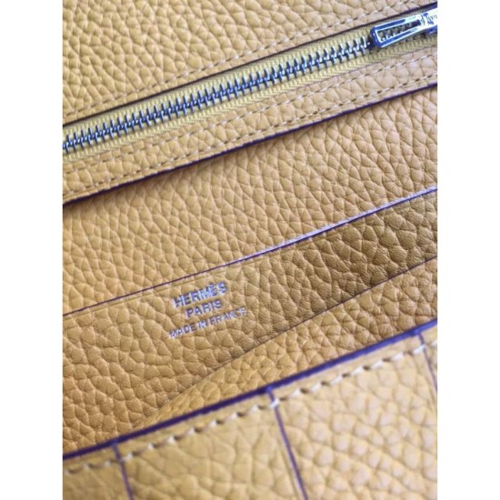 Replica Borsa Hermes Bearn Portafoglio in pelle gialla Imitazioni Replica Perfette BorsaHermes Bearn Portafoglio in pelle gialla