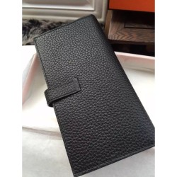 Replica Hermes Bearn Portafoglio in pelle nera Imitazioni Replica perfette Hermes Bearn Portafoglio in pelle nera