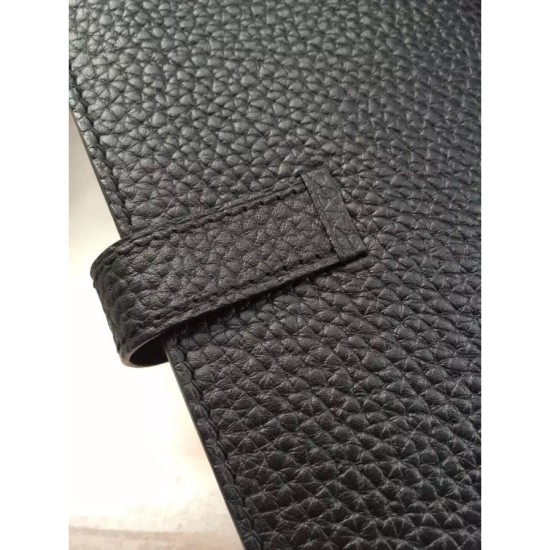 Replica Hermes Bearn Portafoglio in pelle nera Imitazioni Replica perfette Hermes Bearn Portafoglio in pelle nera