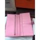 Replica perfette di alta qualit&agrave; Hermes Bearn Portafoglio in pelle rosa Epsom