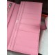 Replica perfette di alta qualit&agrave; Hermes Bearn Portafoglio in pelle rosa Epsom