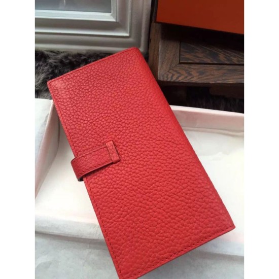 Replica Alta gamma di alta qualità Hermes Bearn Portafoglio in pelle Vermillion Imitazioni Replica perfette Alta gamma di alta qualità Hermes Bearn Portafoglio in pelle Vermillion